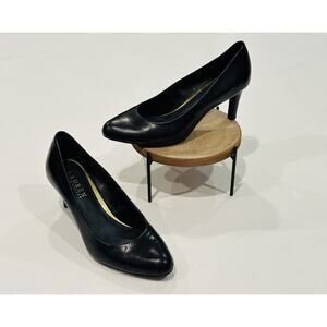 Lauren Ralph Lauren Women’s Size 6.5 B Black Leather Pumps Shoes 2.5 Inch heels